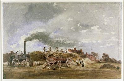 Threshing Corn by Peter de Wint